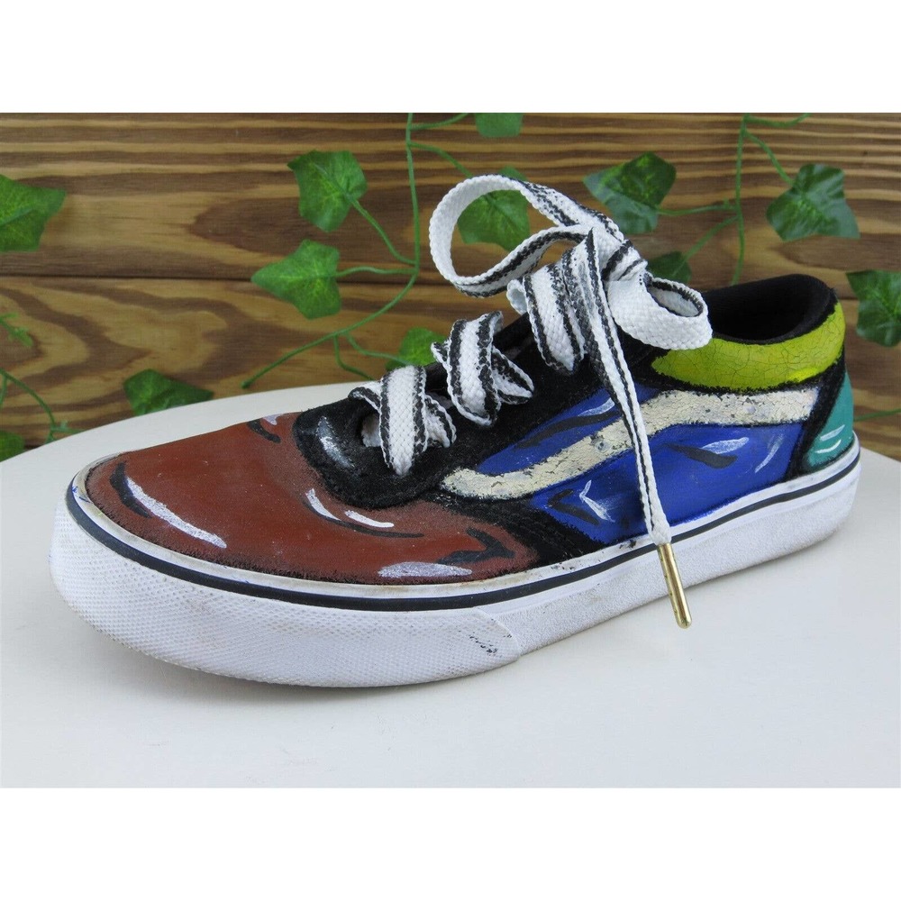 VANS Sz‎ 5 Shoes Girls Youth Sneaker Multicolor Fabric Lace Up